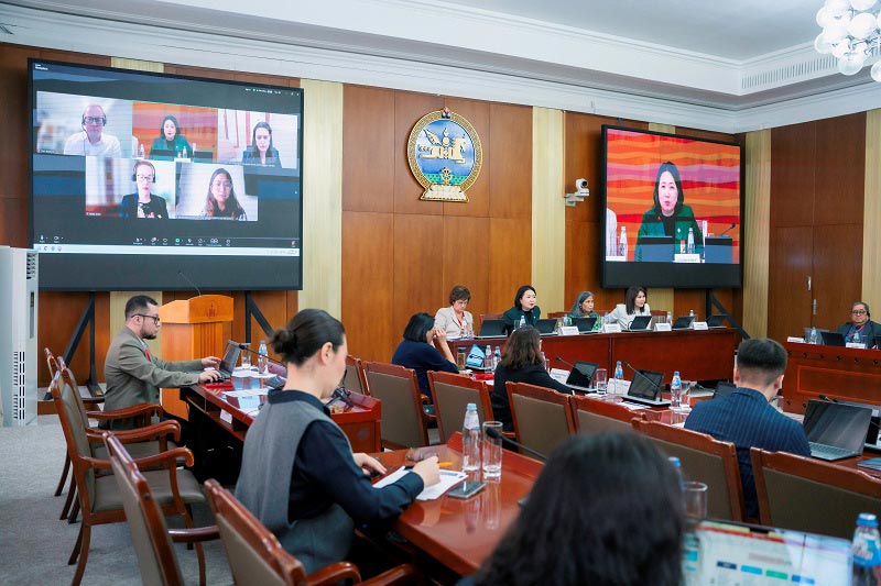 people presenting at mongolia presentation